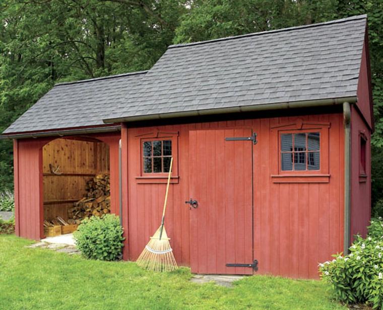 garden shed red wood idea installation garden