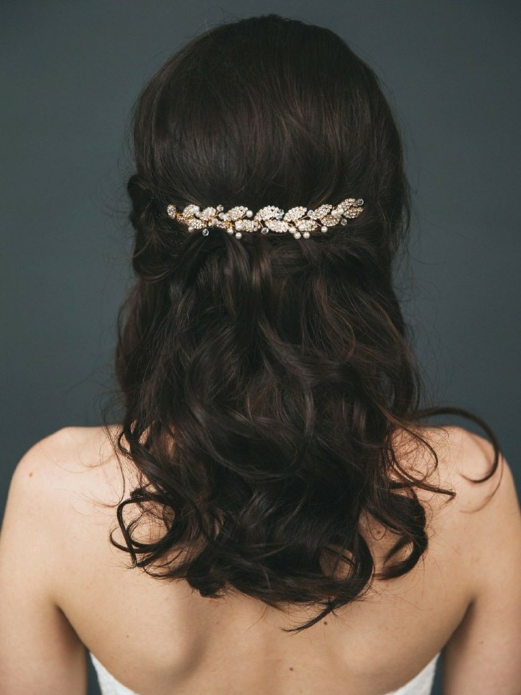 wedding hair accessory vine-hair-curls-wedding-brown-accessory-braid