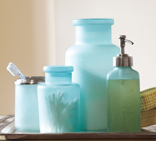 Accessories-room bath-backlit glass frosted blue