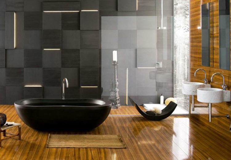 bathroom accessories black tub