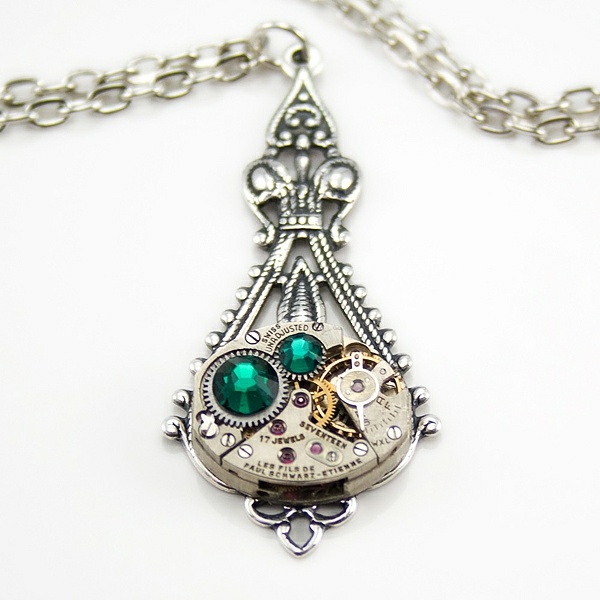 accessories steampunk necklace vinatge deco
