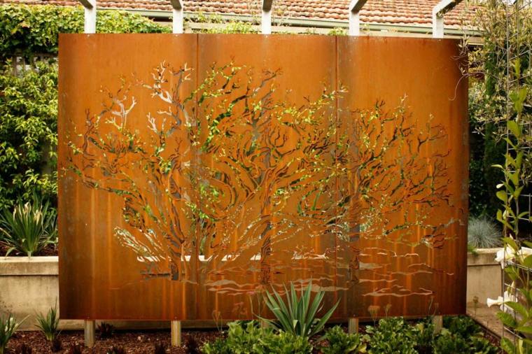 corten steel outdoor deco idea