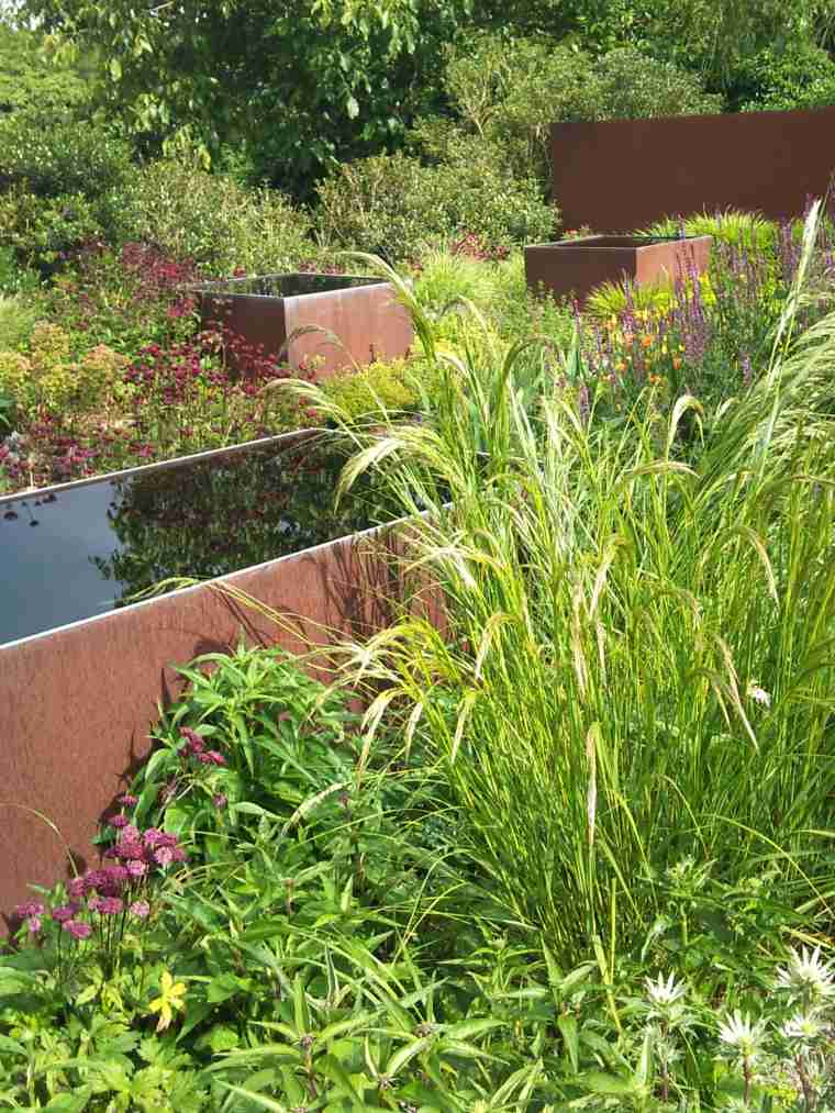 corten steel design fountain