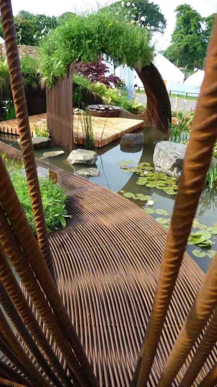 steel corten garden design