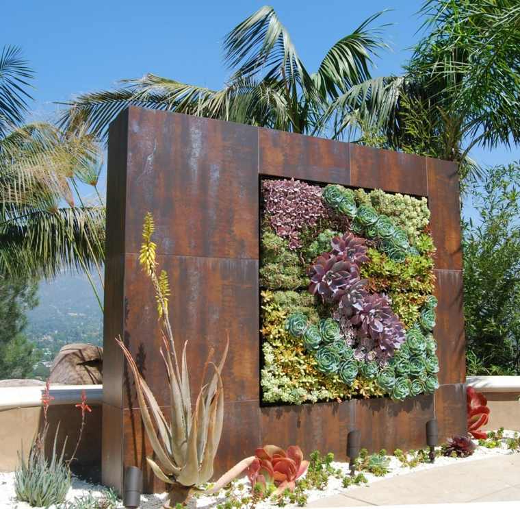 steel corten wall vegetable garden