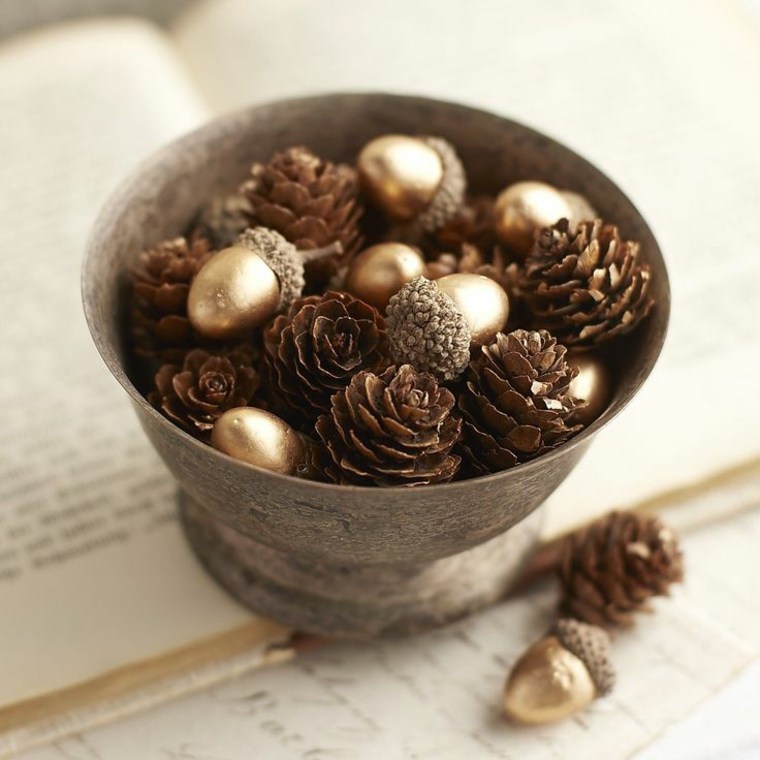 deco efterår idé pinecone kvaster diy barn aktivitet manual