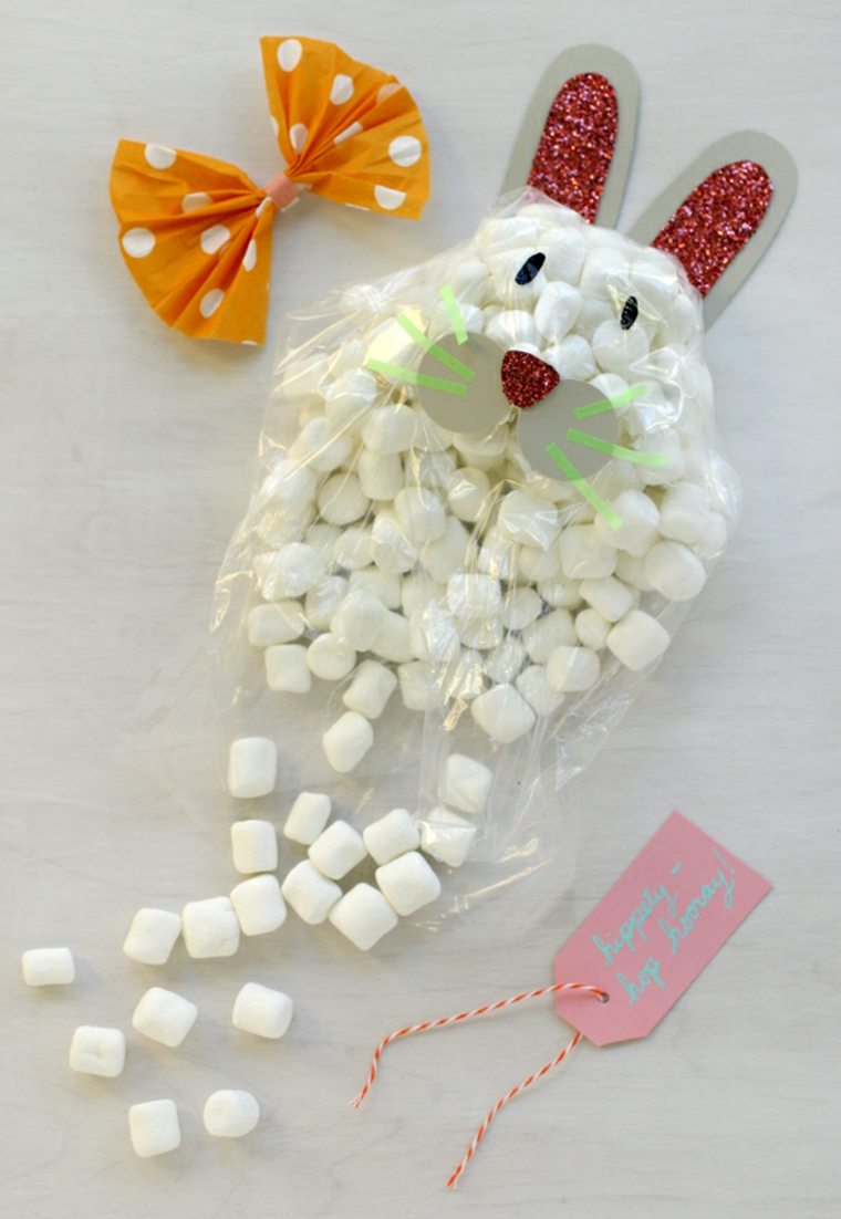 decoration easter rabbit candy idea DIY kid idea activity manual