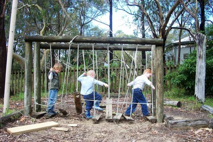 playground garden idea creative rope