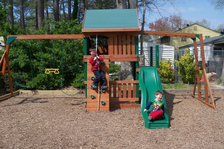 playground slide garden