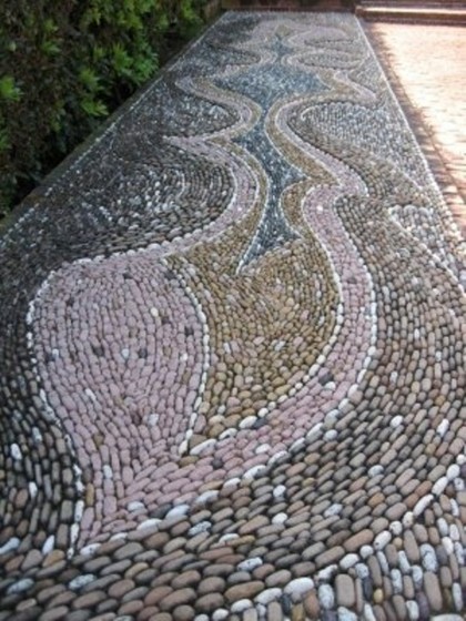 garden path pebbles mosaic