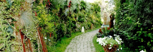 stone garden pathway garden furniture deco flowers