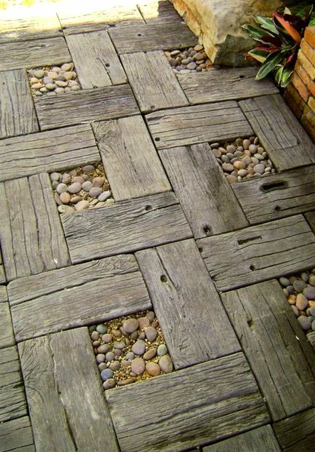 garden alley wood rustic decoration