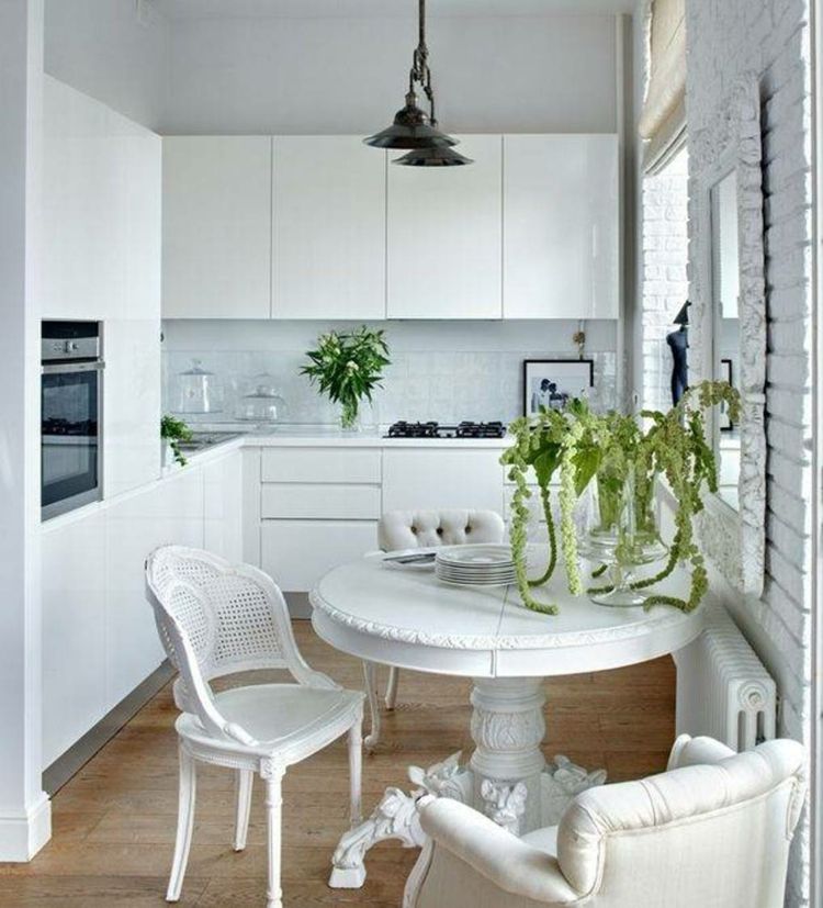 elegant little white kitchen