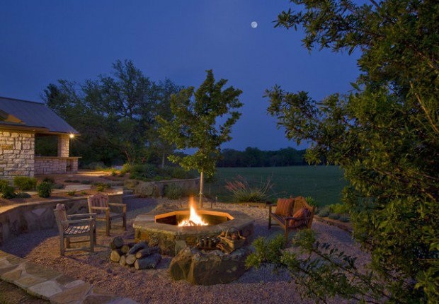 romantic atmosphere with a garden brazier