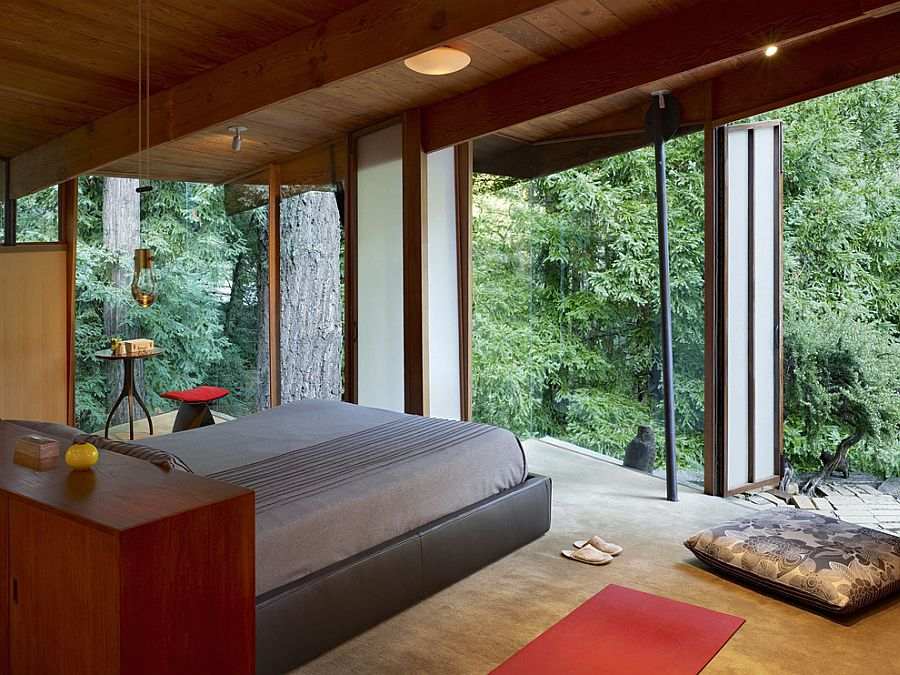 room zen atmosphere modern bed nature