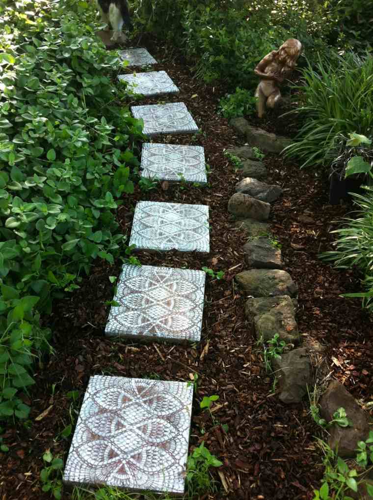 garden path original stone idea landscaping exterior