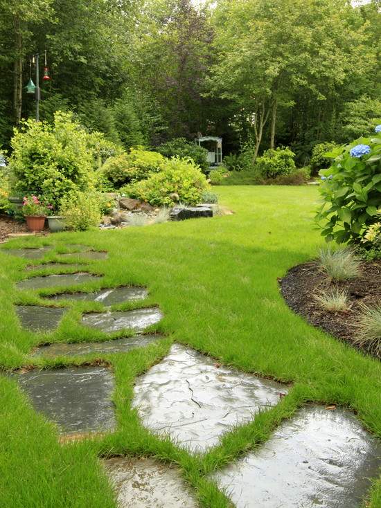 landscaping garden path massive stones