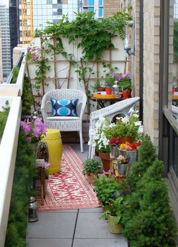 landscaping balcony aromatic plants