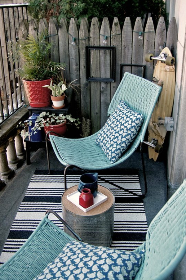 balcony rustic style layout