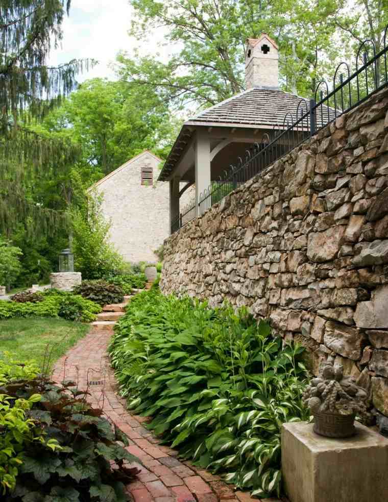 paved garden pathway decoration entrance house