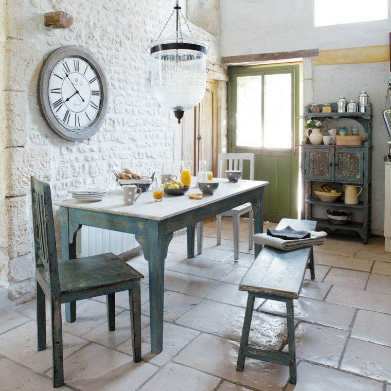 deco countryside chic kitchen photo dining area