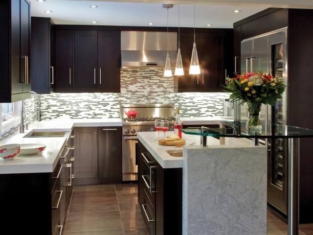 marble wood kitchen