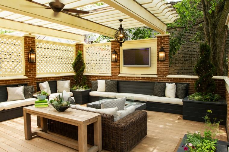 pergola contemporary style patio layout