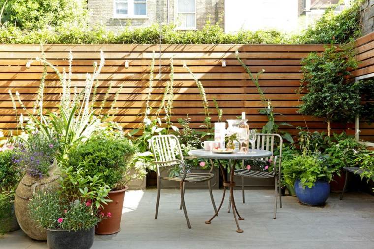 patio layout small garden deco