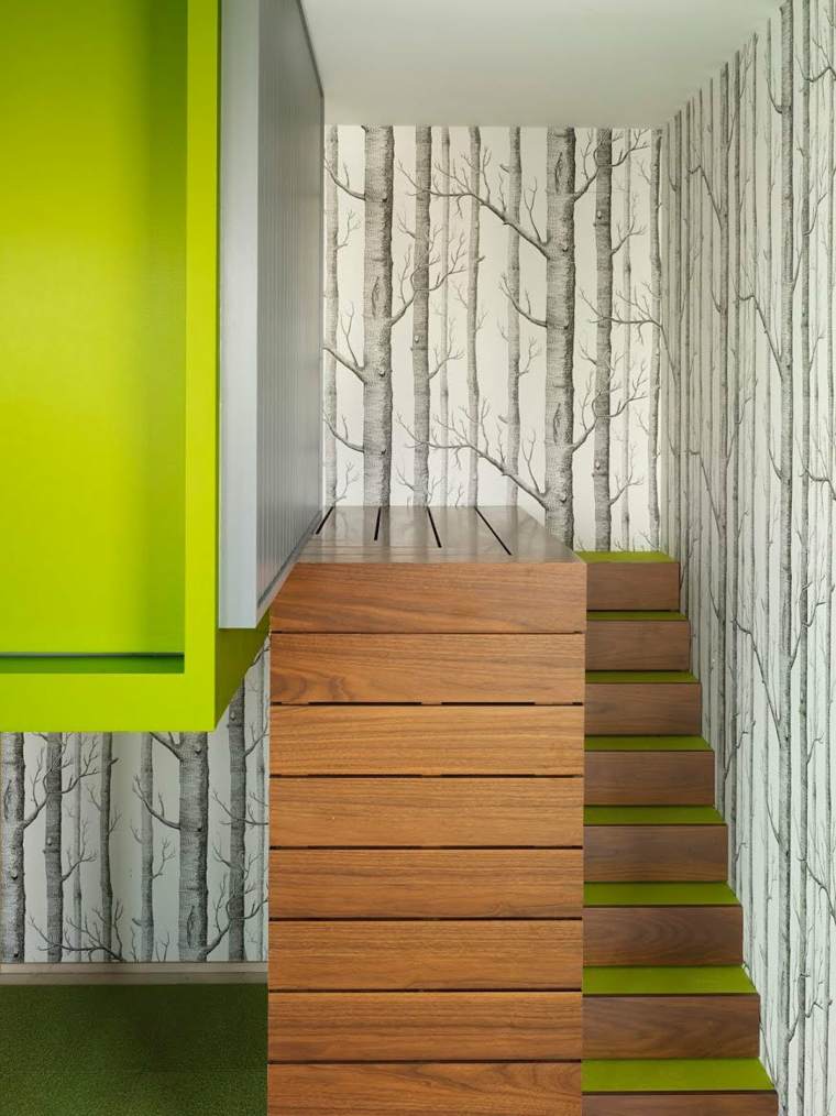 deco stair wall wallpaper trend