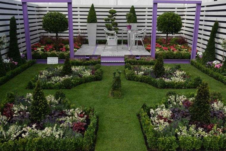 taman landskap topiary terrace