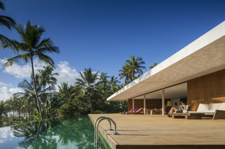 landscaping outdoor pool terraces wood