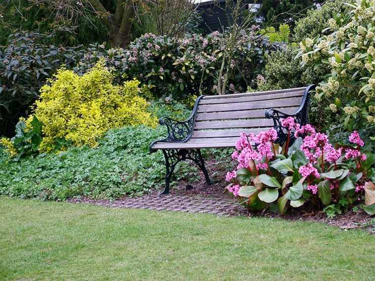 landscaping garden bench garden