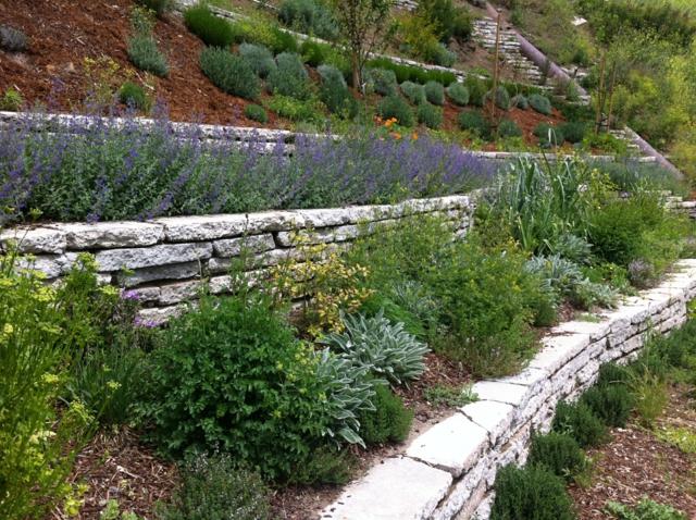 landscaping permaculture garden terraces mulch