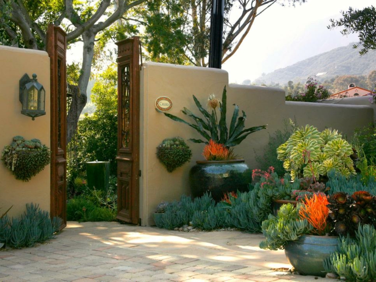 outdoor landscaping succulent modern deco idea