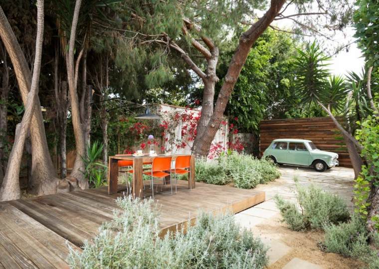 landskabspleje lille have pyntede terrasse træ