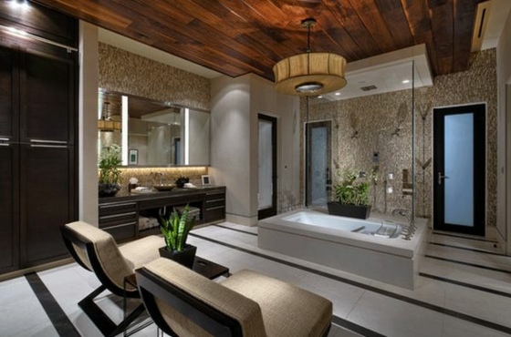 spa style bathroom layout