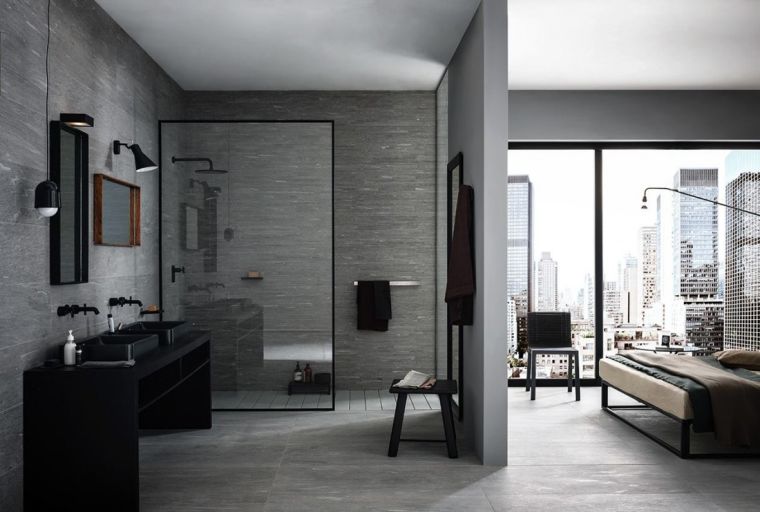 black and gray bathroom pictures