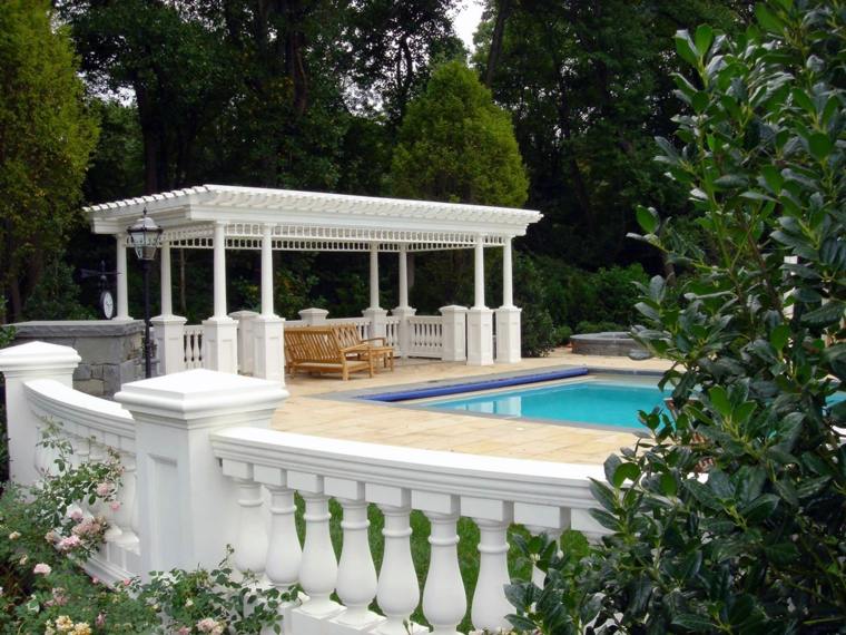 landscaping pool terraces pergolas wood