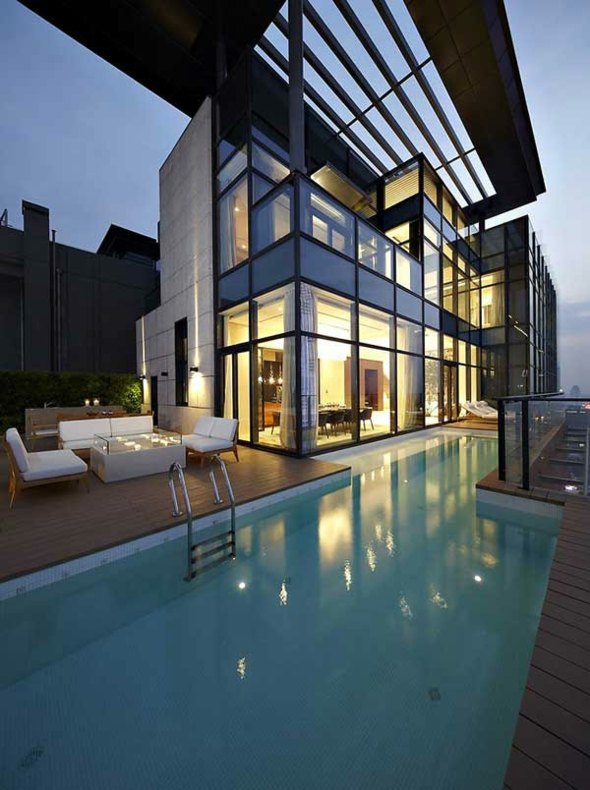 terrace design swimming pool