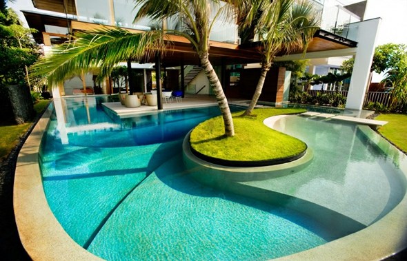 terrace design swimming pool shape design