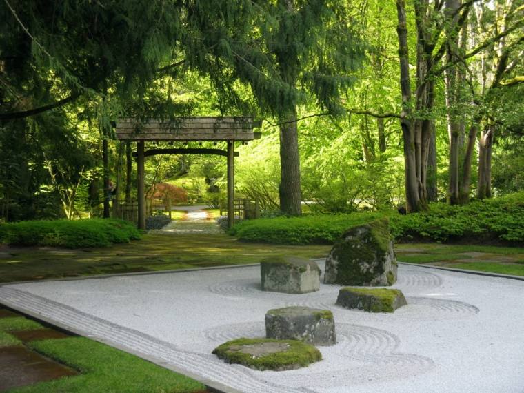 zen garden landscaping di luar batu idea perlindungan taman kayu