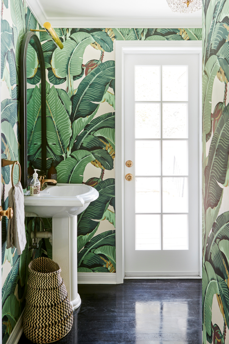 bathroom wallpaper design idea arrange space