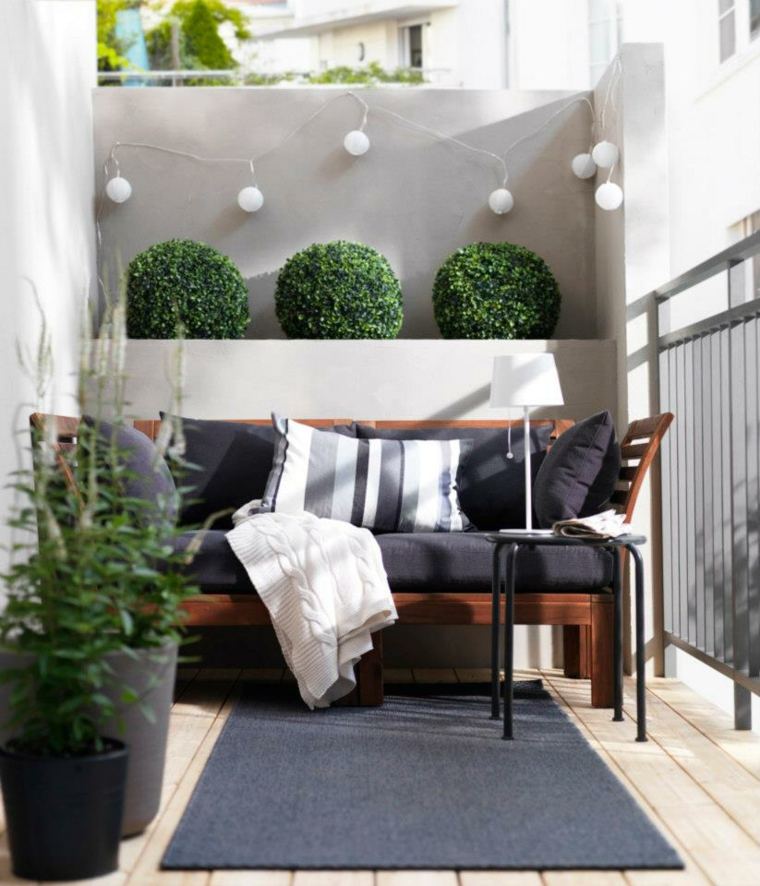 arrange your balcony small sofa