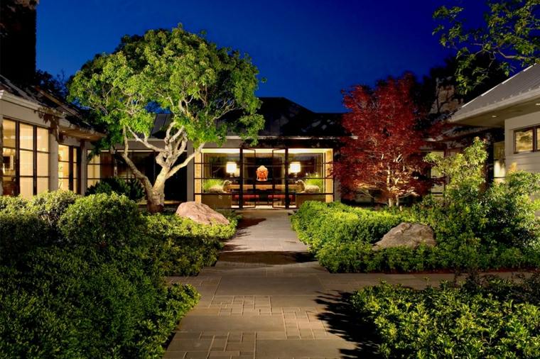 landscaping a modern landscaped stone garden path