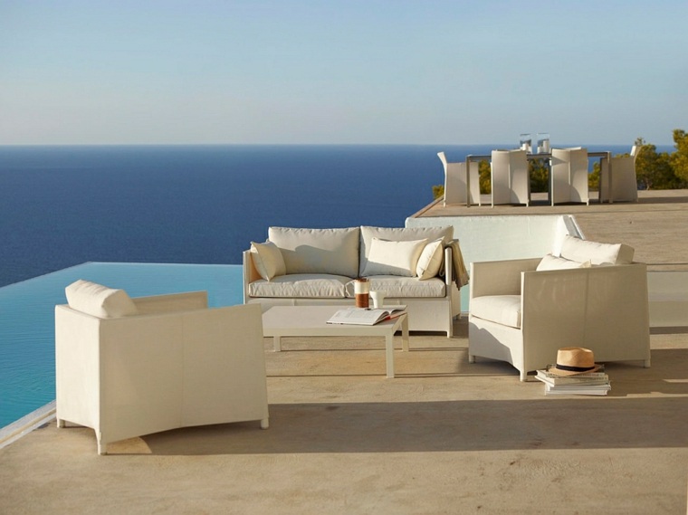 arrange a terrace modern furniture deco