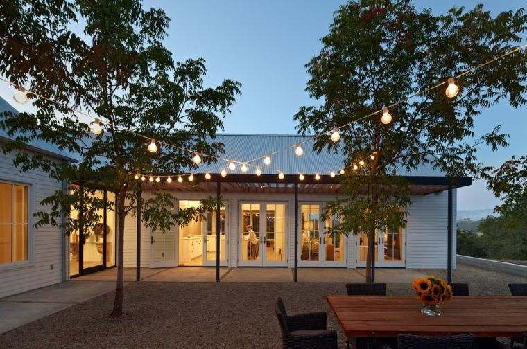 create an original terrace atmosphere modern garland outdoor lighting