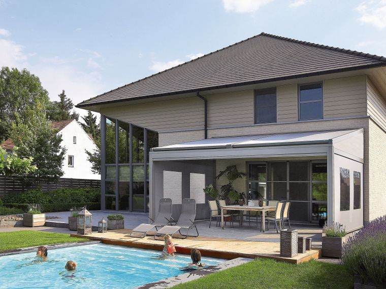 create an original terrace swimming pool model outdoor pergola