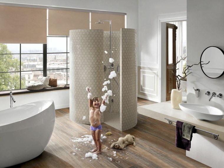 Italian shower curtain modern columns