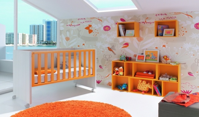 furniture room baby orange