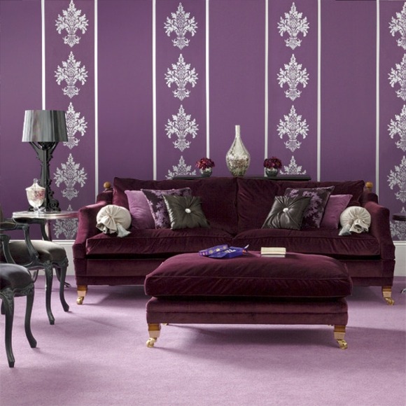 furniture living room design modern purple